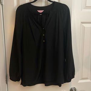 Lilly Pulitzer black Elsa Top. Size XL